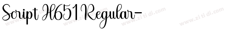 Script H651 Regular字体转换